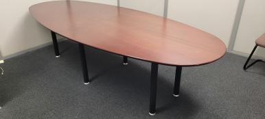 Photo détaillant le don Table de réunion ovale