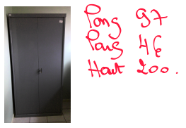 Photo détaillant le don Armoire haute
