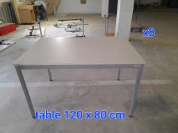 Photo détaillant le don tables 120 cm x 80cm (8 unités disponibles) - CONVENTION EN COURS