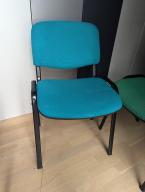 Photo détaillant le don Chaise tissu verte