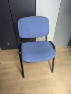Photo détaillant le don Chaise tissu bleue clair