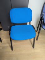 Photo détaillant le don Chaise tissu bleue