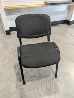 Photo détaillant le don Chaise tissu noire