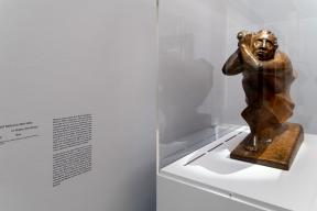 Photo détaillant le don Vitrine à hygrométrie contrôlée — socle avec compartiment pour silicagel + capot 5 faces