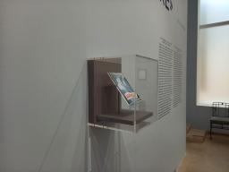 Photo détaillant le don Vitrine avec fond prisonnier et capot 5 faces