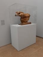 Photo détaillant le don Vitrine à hygrométrie contrôlée — socle avec compartiment pour silicagel + capot 5 faces
