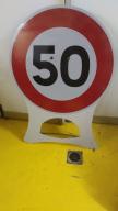 Photo détaillant le don Panneaux de signalisation temporaire