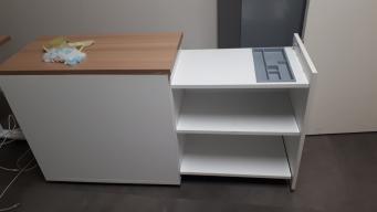 Photo détaillant le don Ensemble bureau + 2 caissons